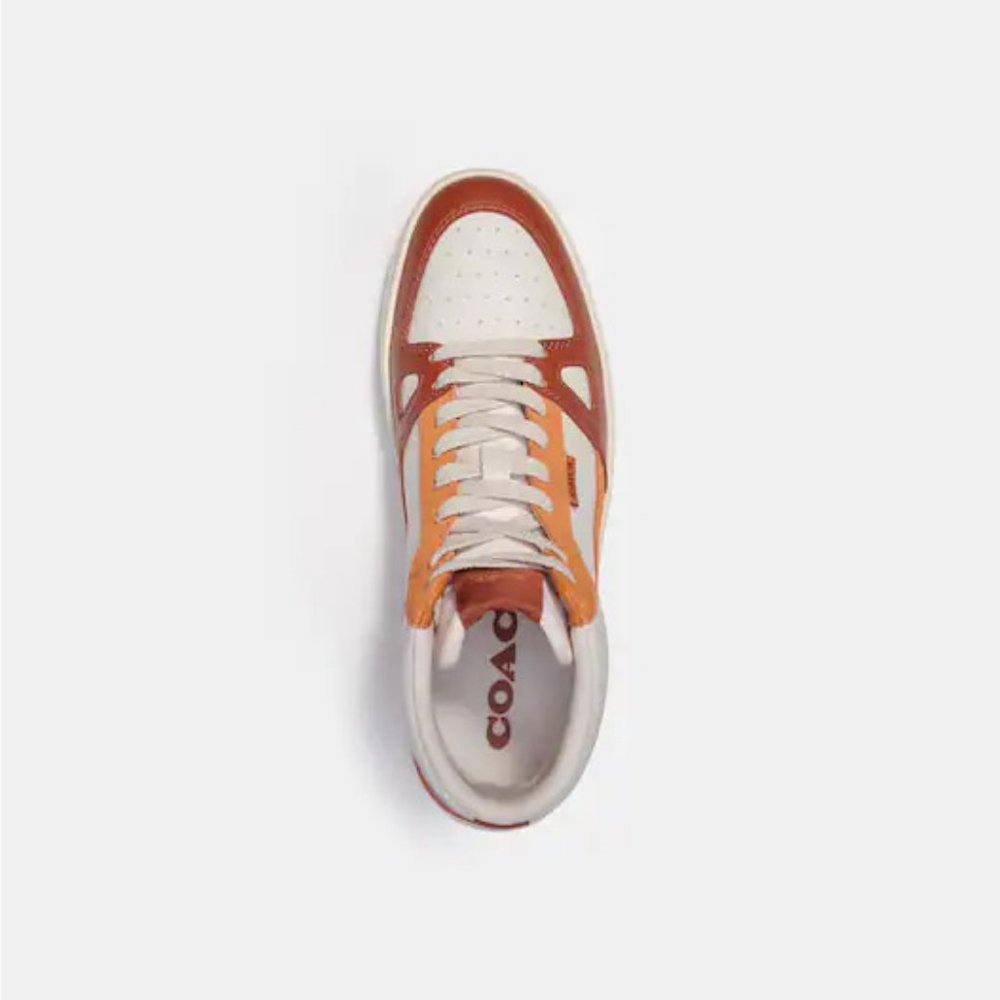 Coach men's Clip Court Multicolor Hi-Top Leather & Suede Sneakers-11D-New in Box - Picture 10 of 14